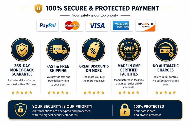 100% Secure & Protected Payment - PayPal, Mastercard, Visa, Amex, Discover